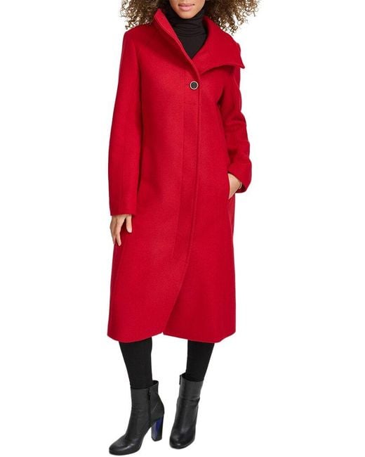 Kenneth Cole Melton Wool Blend Peacoat in Red Lyst UK
