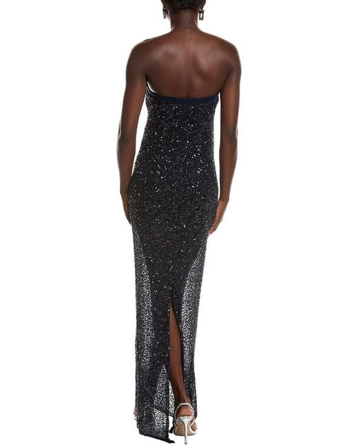 retroféte Black Villy Sequin Gown