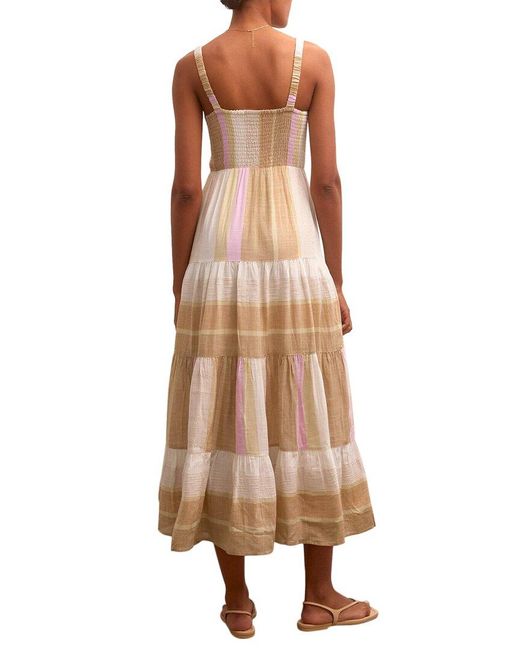 Z Supply Brown Kyara Yd Stripe Midi Dress