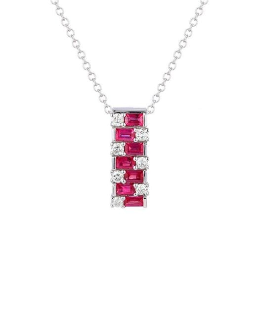 Gregg Ruth White 14K 0.93 Ct. Tw. Diamond & Ruby Pendant