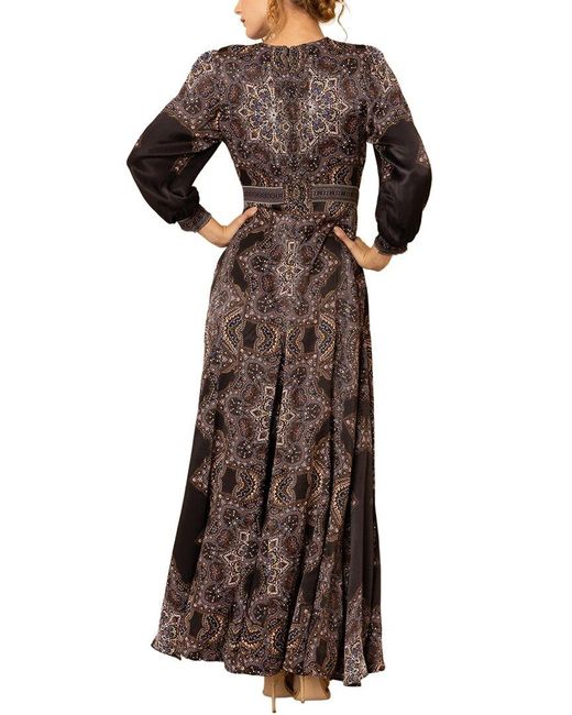 Hale Bob Brown Belen Maxi Dress