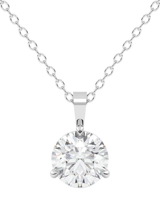 Lab Grown Diamonds White 14k 3.00 Ct. Tw. Lab-grown Diamond Necklace