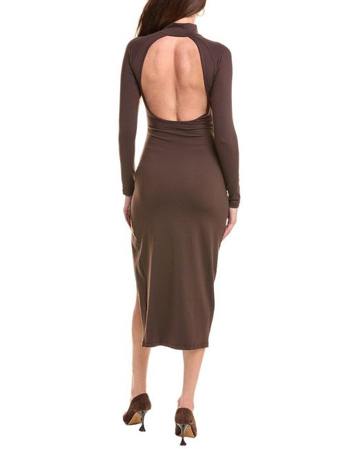 Susana Monaco Brown Open Back Dress