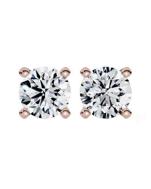 Lab Grown Diamonds White 14k Rose Gold 3.00 Ct. Tw. Lab-grown Diamond Studs