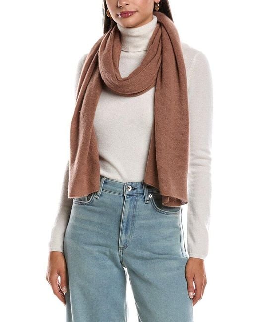 Phenix Blue Featherweight Solid Cashmere Scarf