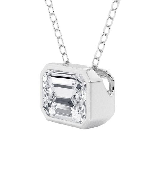 Lab Grown Diamonds White 14K 1.50 Ct. Tw. Lab-Grown Diamond Solitaire Pendant