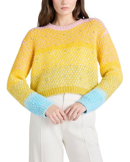 Cinq À Sept Yellow Caspar Wool-Blend Pullover