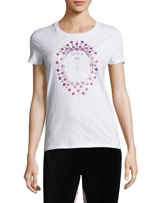 Juicy Couture White Spring Bouquet T-shirt