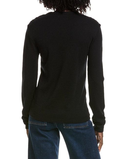 Officine Generale Black Officine Generale Rima Wool-Blend Top