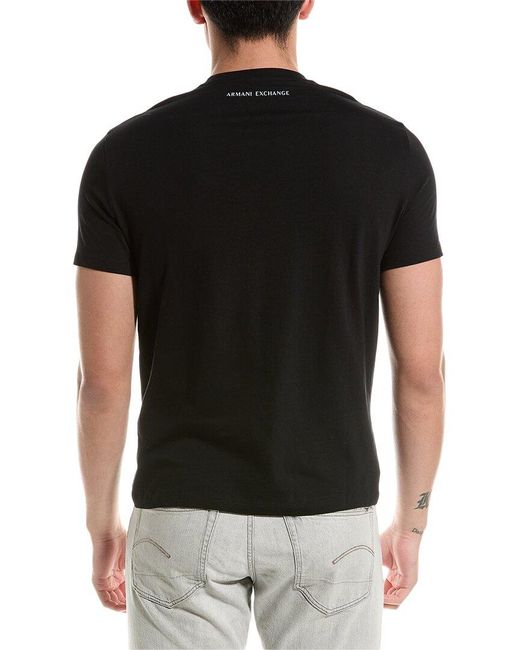 Armani Exchange Black Graphic Regular Fit T-shirt for men