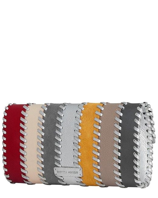 Rebecca Minkoff Gray Patchwork Leather Clutch