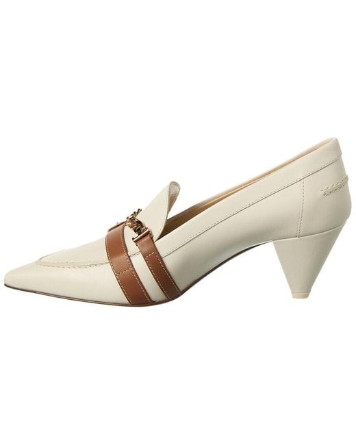 Tod's White Leather Pump