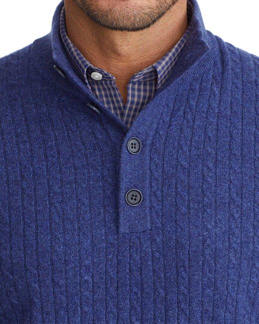 UNTUCKit Blue Luxe Cashmere Sweater for men