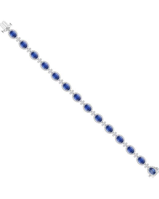 Gregg Ruth Blue 18K 15.85 Ct. Tw. Diamond & Sapphire Bracelet