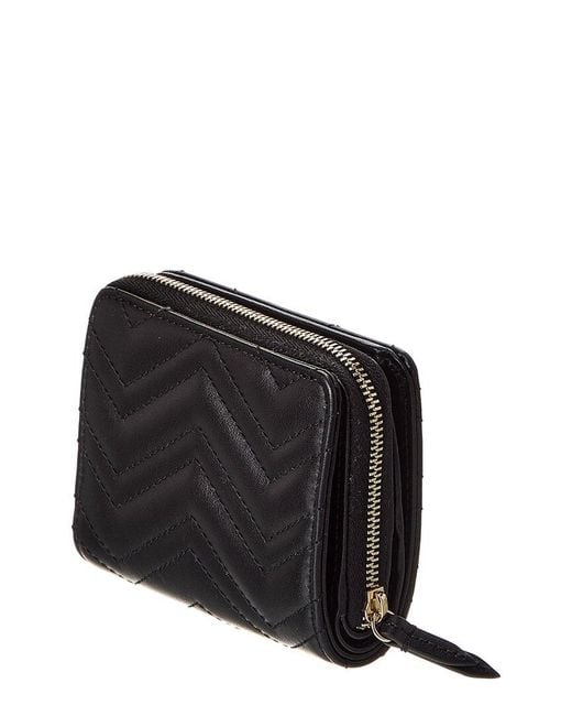 Black Leather Gg Marmont Leather Coin Case Bag Gucci Gg