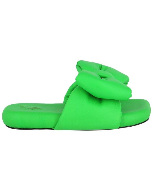 Off-White c/o Virgil Abloh Green Off-whitetm Nappa Extra Padded Leather Slipper