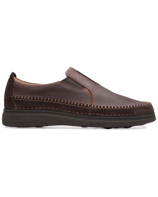 Clarks Brown Nature 5 Walk Leather Shoe for men