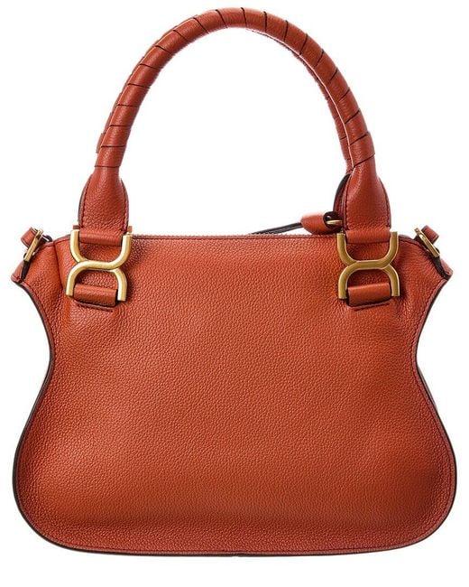 Chloé Red Marcie Small Leather Satchel