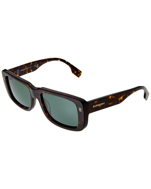 Burberry Black Unisex Jarvis 55mm Sunglasses