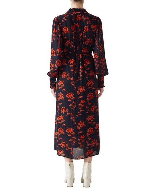 L.K.Bennett Red Odetta Viscose Dress