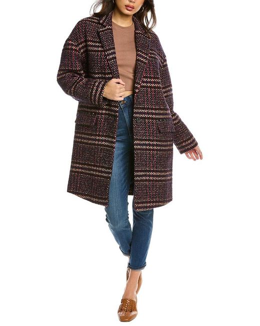 estelle cocoon wool blend coat