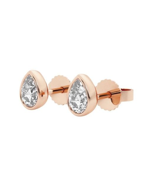 Lab Grown Diamonds Metallic 14K Rose 0.50 Ct. Tw. Lab-Grown Diamond Studs