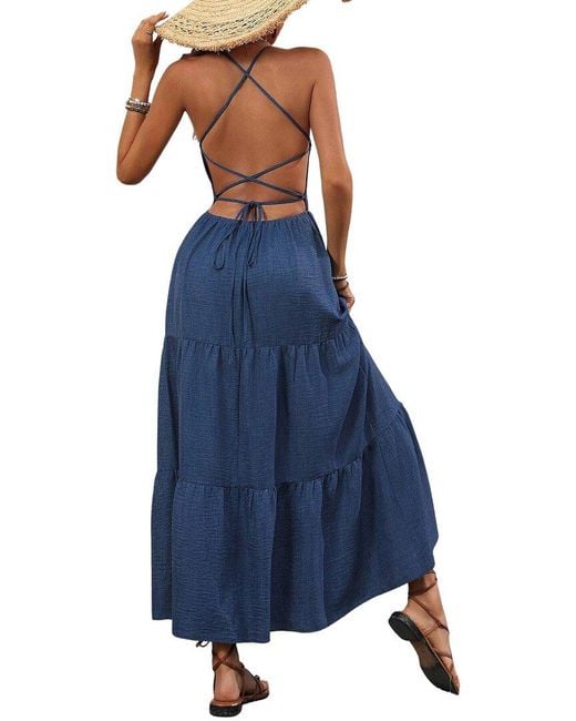 VIBI Blue Midi Dress