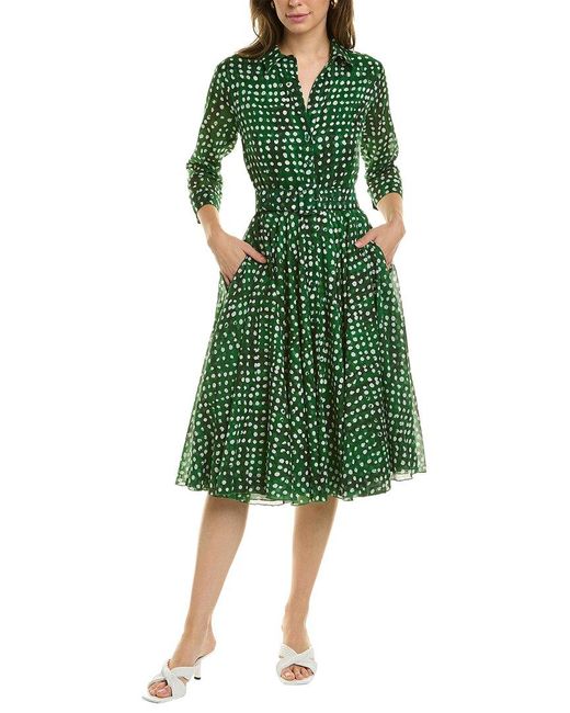 Samantha Sung Aster Midi Dress in Green | Lyst