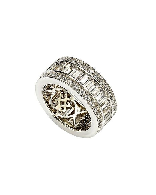 Suzy Levian CZ Jewelry White Suzy Levian Silver Cz Eternity Ring
