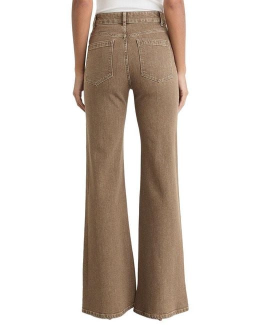 Reiss Natural Petite Cali Twin Pocket Button Flared Jean