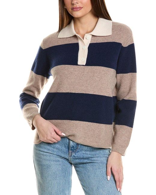 Design History Blue Rugby Tunic Cashmere Sweater