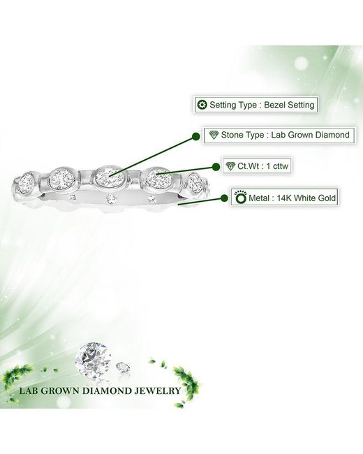 Amairah White 14K 1.00 Ct. Tw. Lab-Grown Diamond Eternity Ring