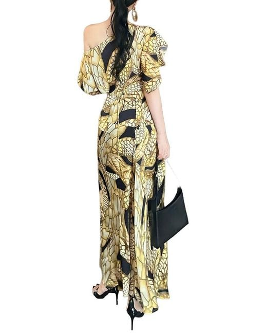 BURRYCO White Off-The-Shoulder Maxi Dress