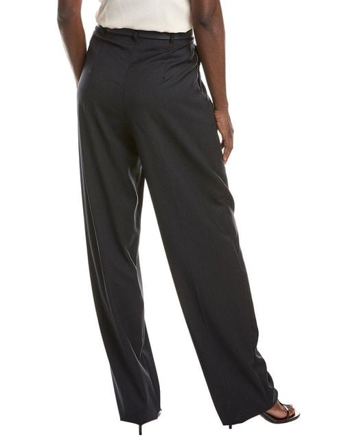Max Mara Black Studio Bergamo Wool Long Trouser