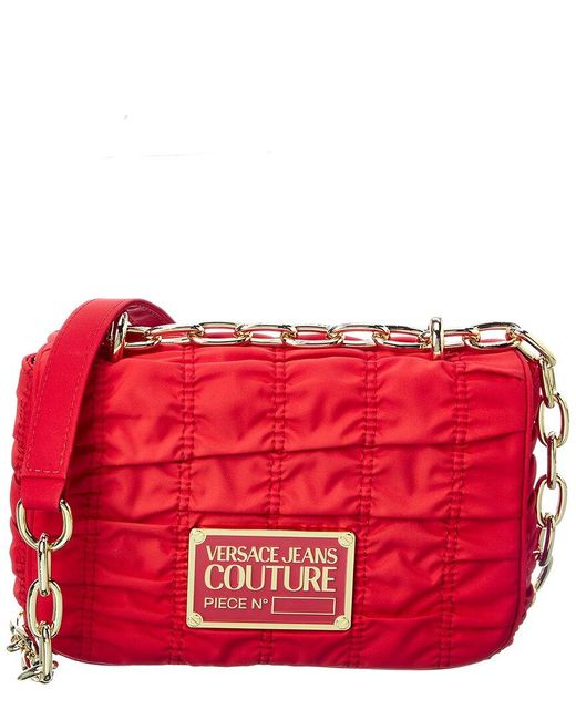 Versace Jeans Couture Nylon Shoulder Bag in Red Lyst