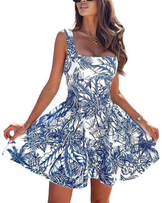 Vincent Blue Mini Dress
