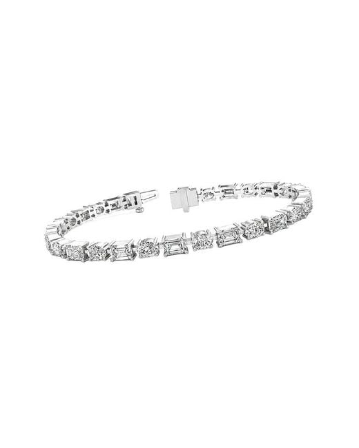 Lab Grown Diamonds White 14K 9.10 Ct. Tw. Lab-Grown Diamond Tennis Bracelet