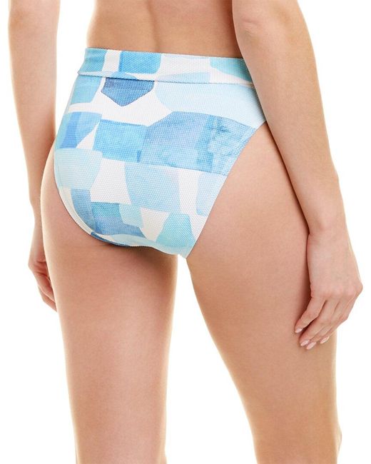Splendid Blue Tie-Front High-Leg Bikini Bottom