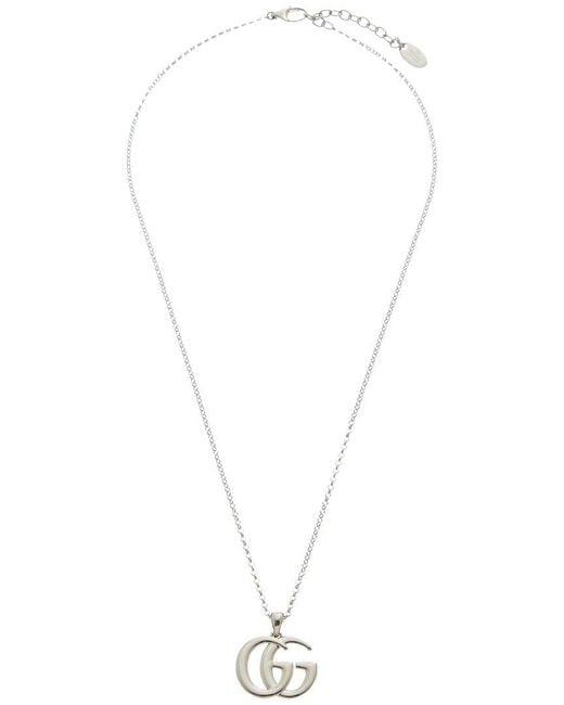 Gucci Metallic GG Marmont Pendant Necklace