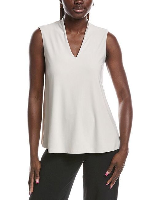 Joseph Ribkoff White Sleeveless Blouse