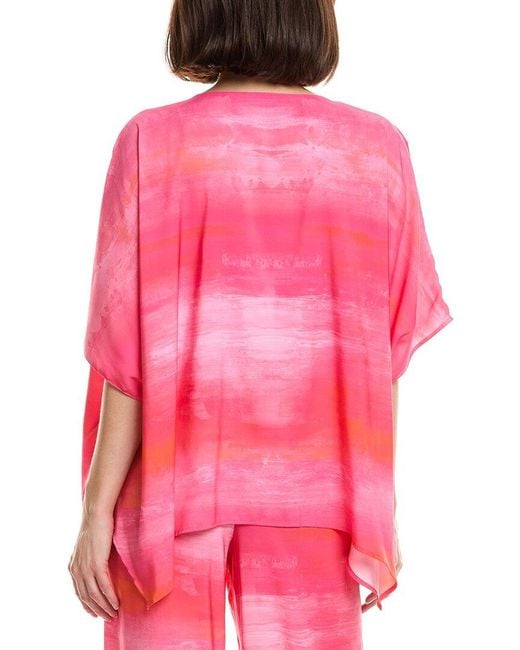 Natori Pink Aurora Caftan Top