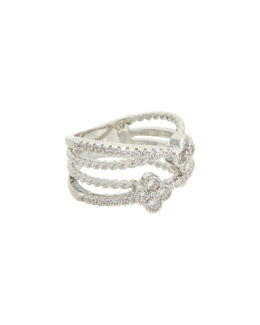 Juvell White Plated Cz Ring