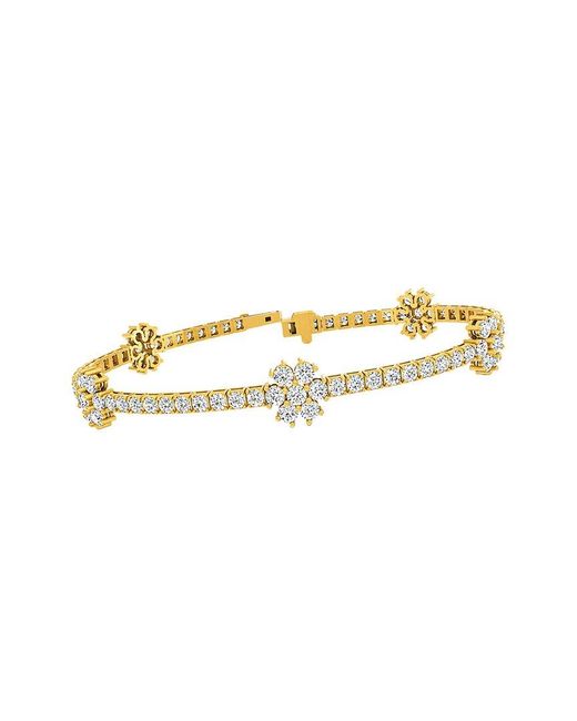 Lab Grown Diamonds Metallic 14K 4.56 Ct. Tw. Lab-Grown Diamond Tennis Bracelet