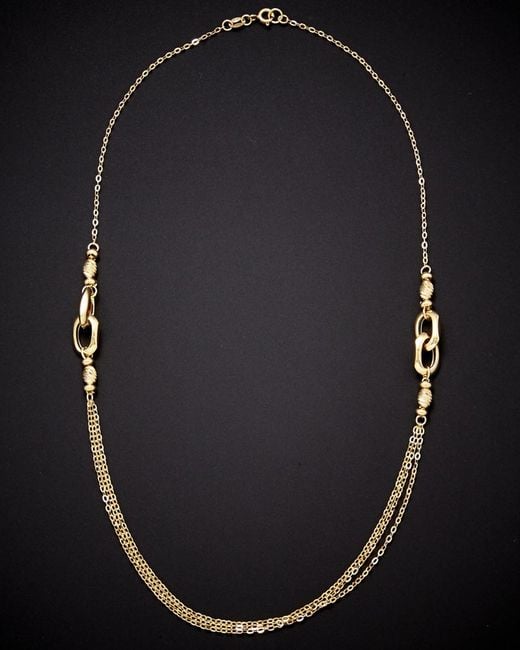 Italian Gold Black 14k Necklace