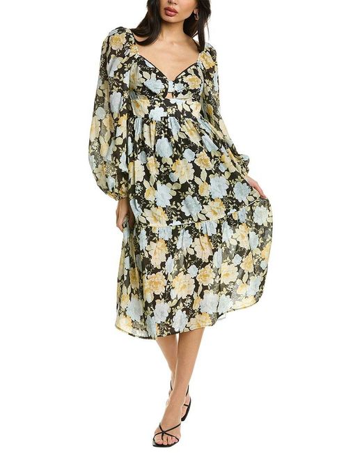 We Are Kindred Yellow Isabella Midi Dress