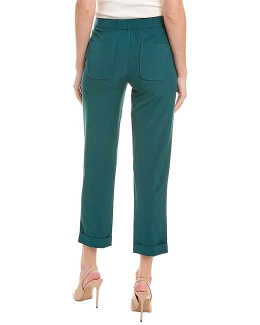 Fate Green Tucked Front Cuff Hem Pant