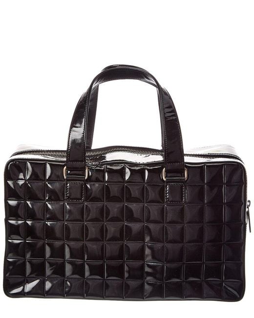 Chanel Black Quilted Patent Leather Chocolate Bar (authentic Pre-loved)