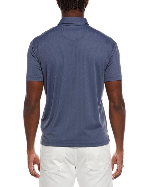 Vintage 1946 Blue Jacquard Lurex Polo Shirt for men