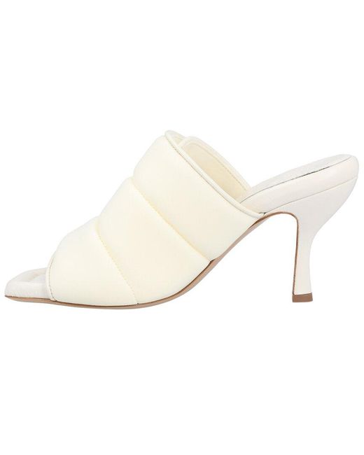 Gia Borghini White Couture Leather Sandal