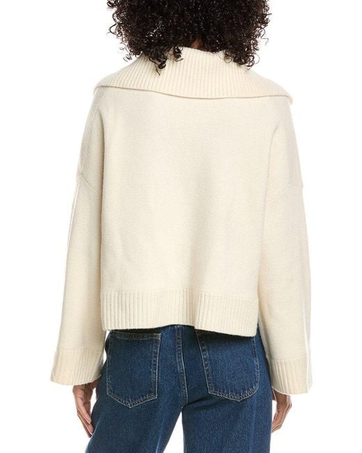 Ba&sh White Biva Wool-Blend Sweater